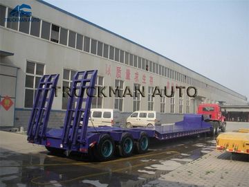 3 Linie 6 Achsen-LKW-Anhänger-niedriges Bett, niedriger Bett-Lastwagen, der 100 Tonnen lädt