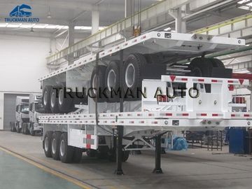 40&quot; Achsen-Behälter-halb Anhänger des Flachbett-3 50 Tonnen Belastbarkeits-mit geführten Lichtern