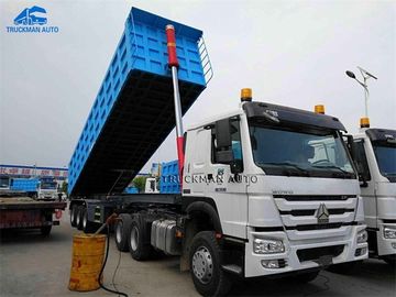3 Achsen 60 Tonnen blaue Bergbaudump-halb Anhänger-