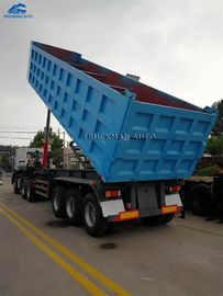 3 Achsen 60 Tonnen blaue Bergbaudump-halb Anhänger-