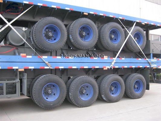 Q345 50 Tonnen 4 der Achsen-40FT Behälter-Flachbett-halb Anhänger-