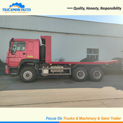 Reliable 6x4 380HP SINOTRUK HOWO Flatbed Cargo Truck For Angola