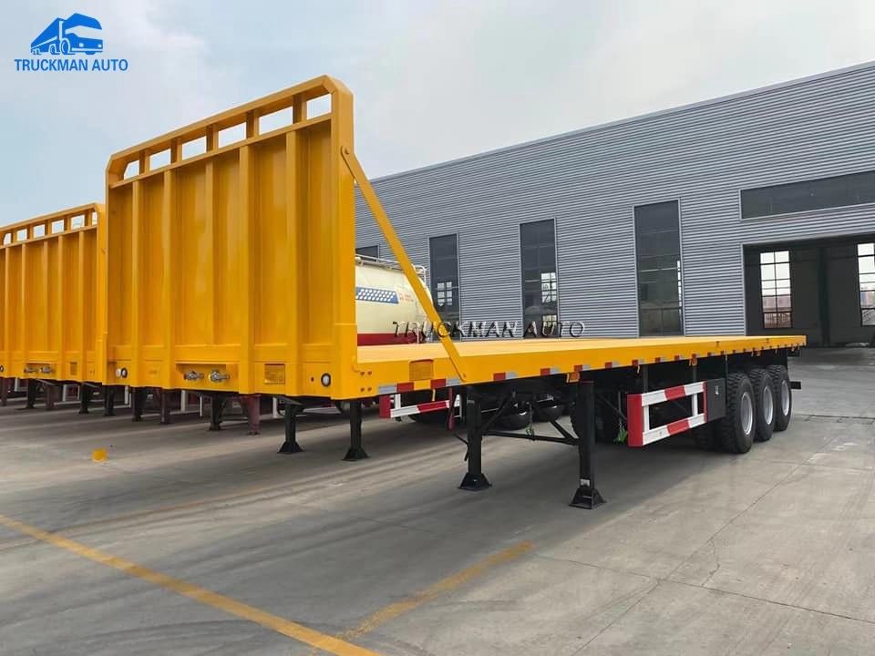 3 Axle Container Flatbed Semi Trailer für Behälter-u. Bulkladungs-Transport